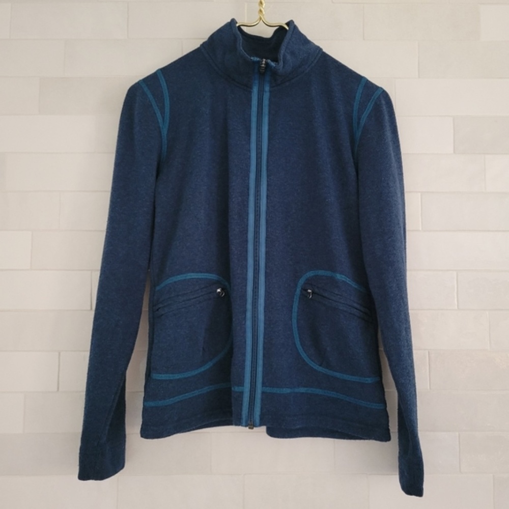 Kuhl Alfpaca Kashmira Full-Zip Fleece Lightweight Jacket Blue Small Womens